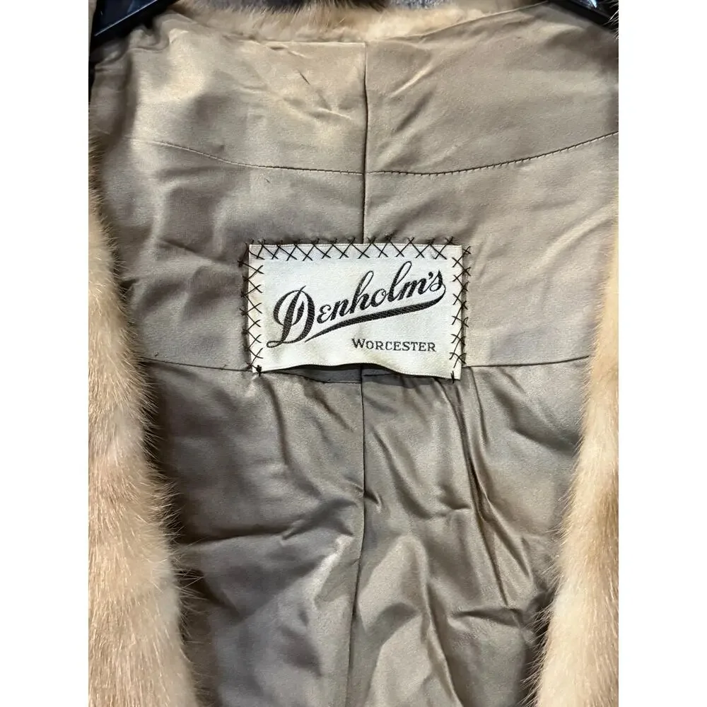Vintage Denholm's Honey Blonde Mink Fur Stole